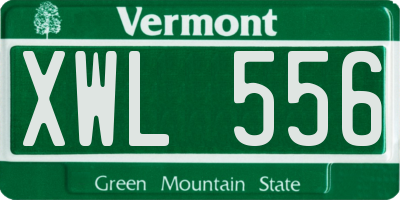 VT license plate XWL556