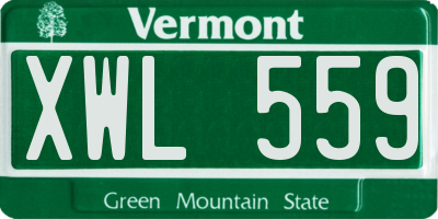 VT license plate XWL559