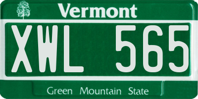 VT license plate XWL565