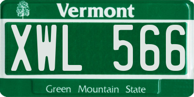 VT license plate XWL566