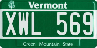 VT license plate XWL569
