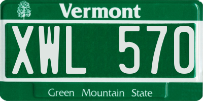VT license plate XWL570