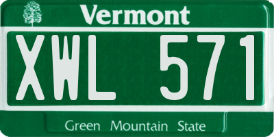VT license plate XWL571