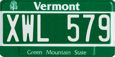 VT license plate XWL579
