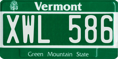 VT license plate XWL586