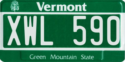VT license plate XWL590