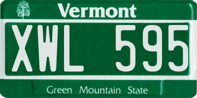 VT license plate XWL595