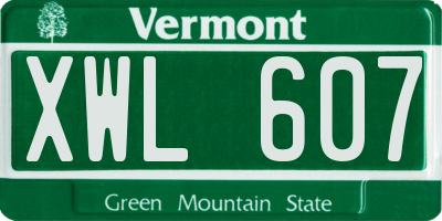 VT license plate XWL607