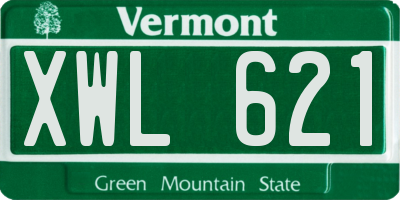 VT license plate XWL621