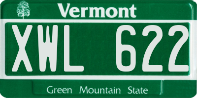 VT license plate XWL622