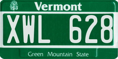 VT license plate XWL628
