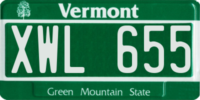 VT license plate XWL655