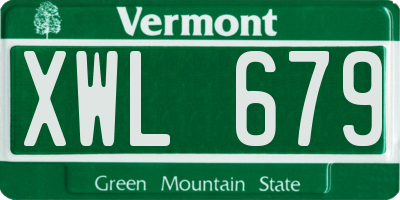 VT license plate XWL679