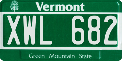 VT license plate XWL682