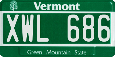 VT license plate XWL686
