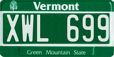 VT license plate XWL699