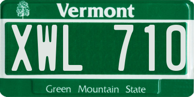 VT license plate XWL710
