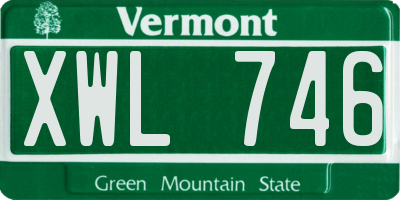 VT license plate XWL746