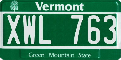 VT license plate XWL763