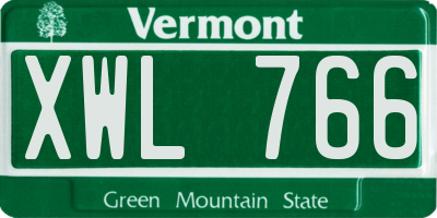 VT license plate XWL766