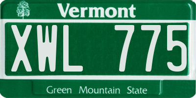 VT license plate XWL775