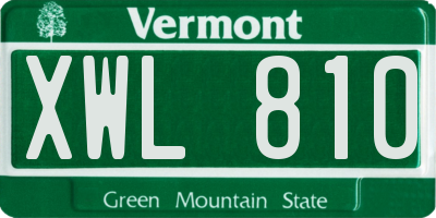 VT license plate XWL810
