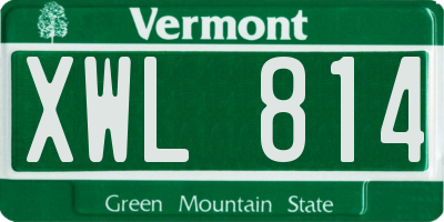 VT license plate XWL814