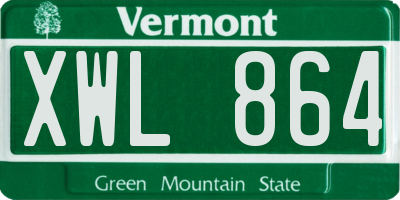 VT license plate XWL864