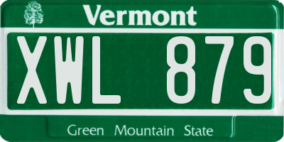 VT license plate XWL879