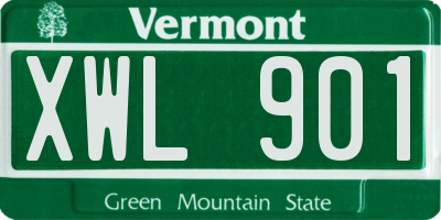 VT license plate XWL901