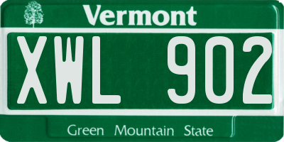 VT license plate XWL902
