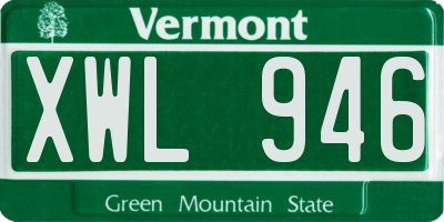 VT license plate XWL946