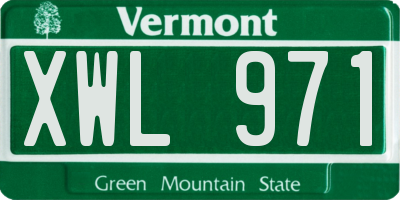 VT license plate XWL971