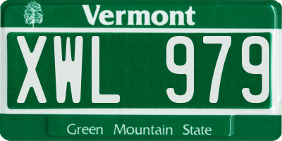 VT license plate XWL979