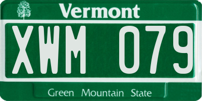 VT license plate XWM079