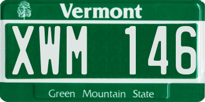 VT license plate XWM146