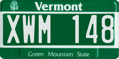 VT license plate XWM148