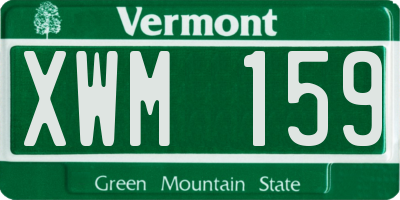 VT license plate XWM159