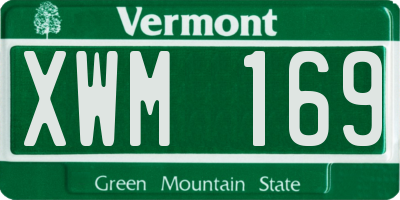 VT license plate XWM169