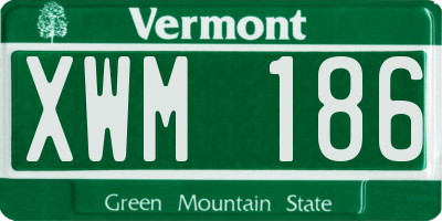 VT license plate XWM186