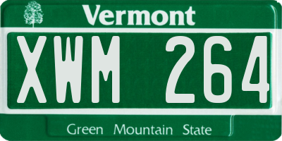 VT license plate XWM264