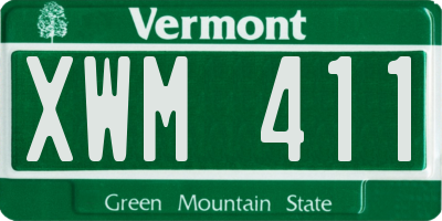 VT license plate XWM411