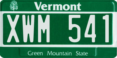 VT license plate XWM541