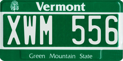 VT license plate XWM556