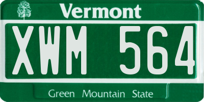 VT license plate XWM564