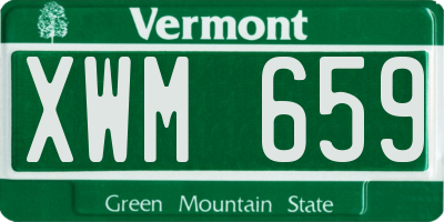 VT license plate XWM659