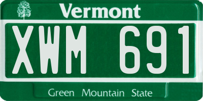 VT license plate XWM691