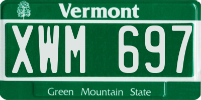 VT license plate XWM697