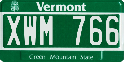 VT license plate XWM766