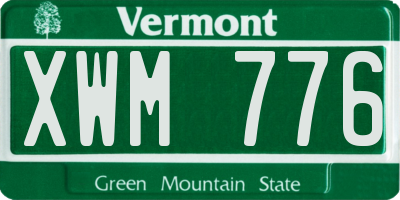 VT license plate XWM776